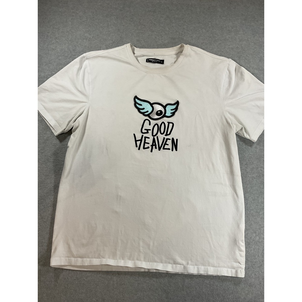 Roku Studio Good Heaven White Graphic T-Shirt Mens XL Streetwear 2285